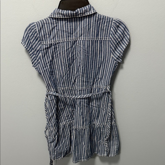 Wonder Nation Blue Striped Casual Kids Dress - Picture 7 of 7